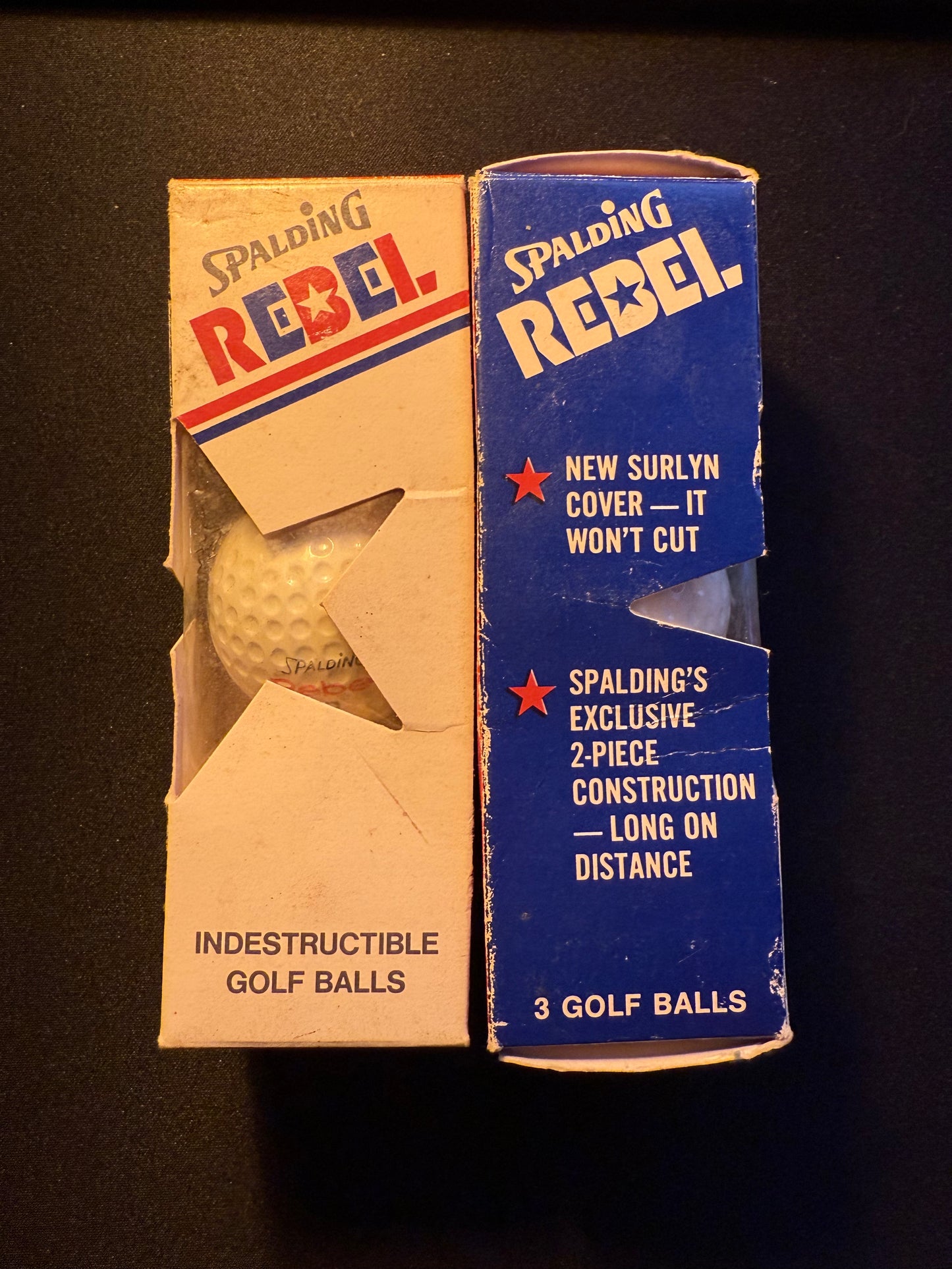 Vintage Spalding Rebel Golf Balls β Original Sleeves, Open Box | Retro Collectible
