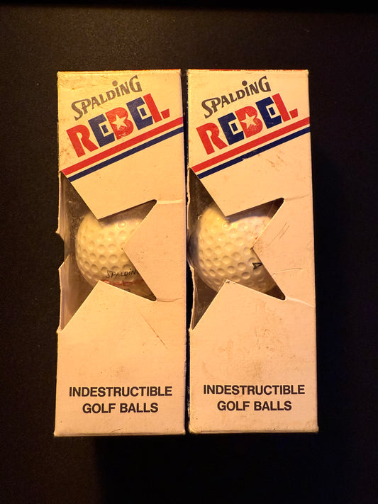 Vintage Spalding Rebel Golf Balls – Original Sleeves, Open Box | Retro Collectible